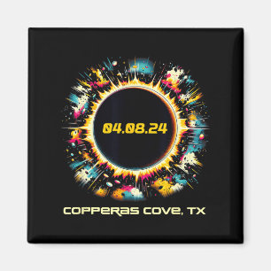 Colourful Total Solar Eclipse Copperas Cove Texas Magnet