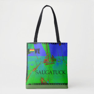 Colourful Tote Saugatuck Michigan Sailing Rainbow Bag