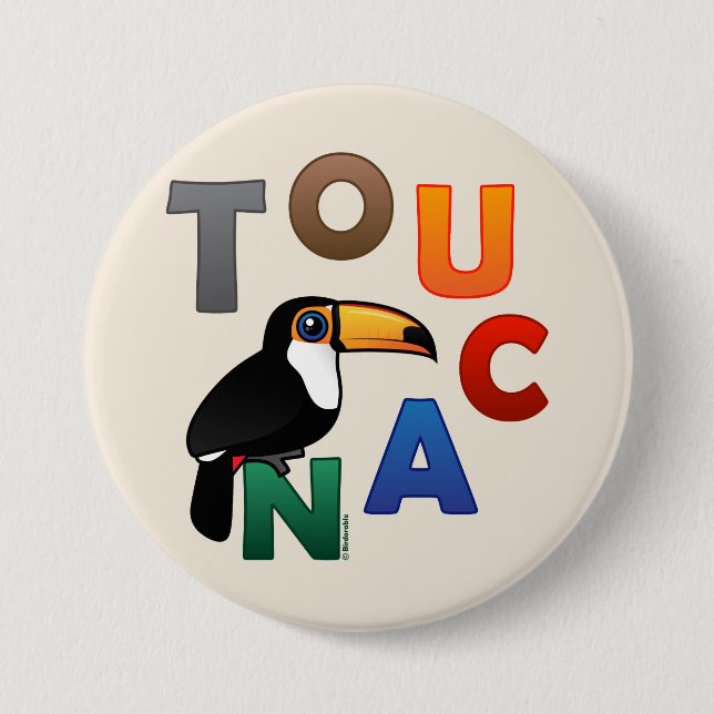 Colourful Toucan 7.5 Cm Round Badge (Front)