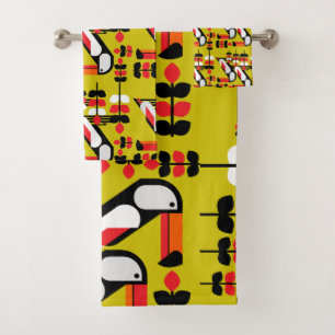 Colourful Toucan Artwork Bath Towel Set