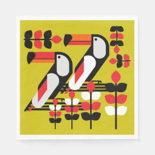 Colourful Toucan Artwork Napkin