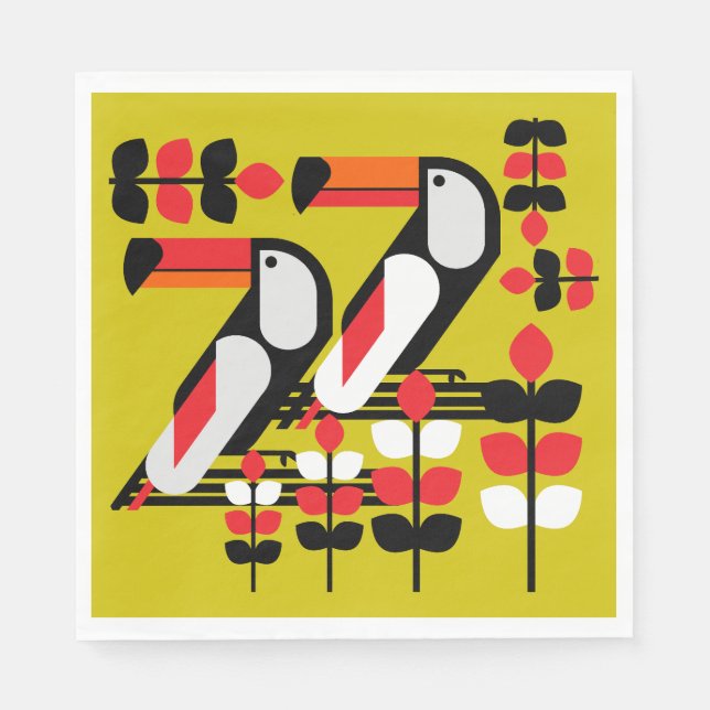 Colourful Toucan Artwork Napkin (Front)