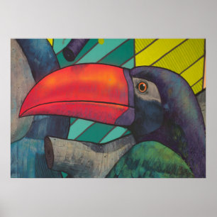 Colourful Toucan Graffiti Poster