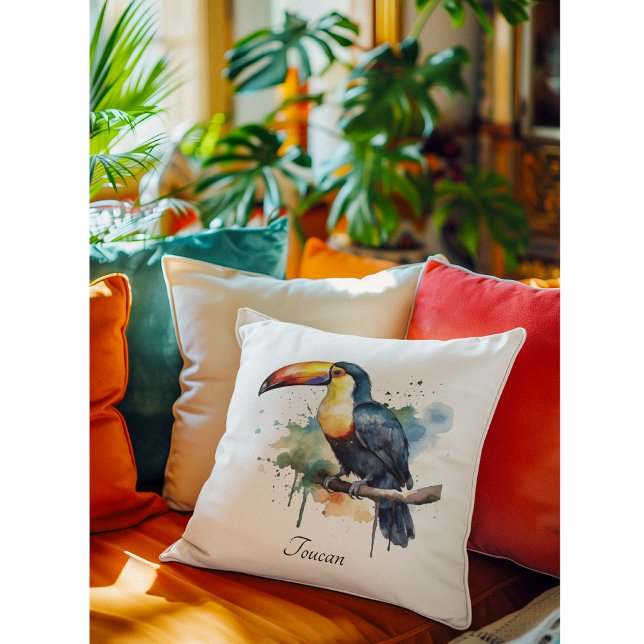 colourful toucan sitting on a  branch cushion (Creator Uploaded)
