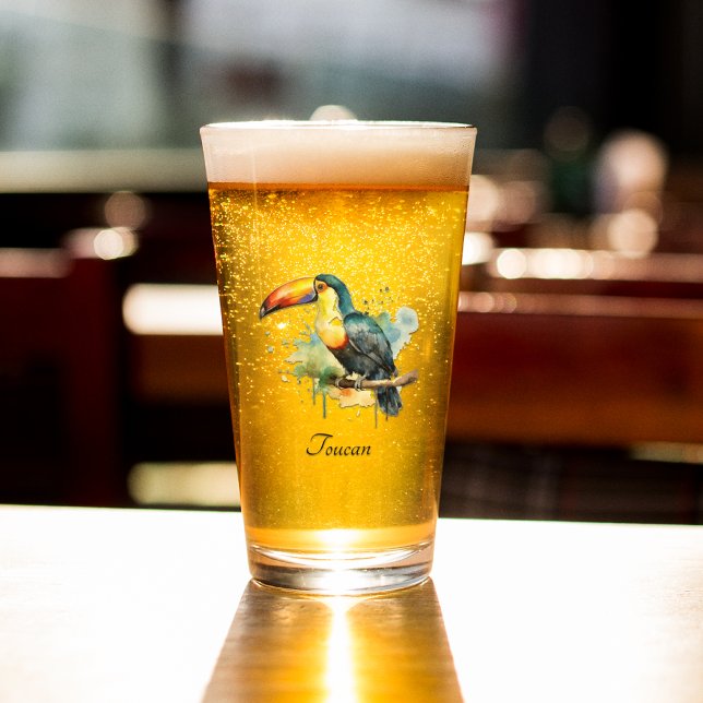 colourful toucan sitting on a  branch glass (Creator Uploaded)