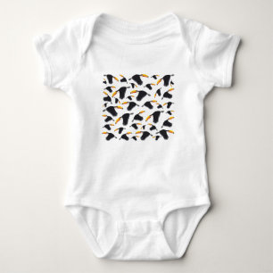 Colourful Toucan Tropical Bird Pattern Baby Bodysuit