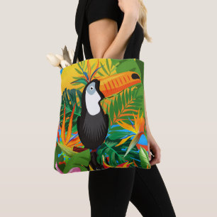 Colourful Toucan Tropical Rainforest Tote Bag