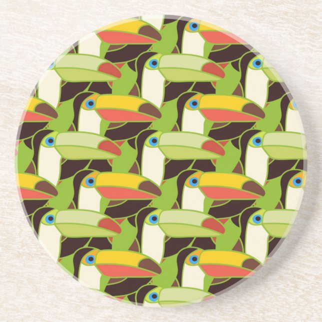 Colourful Toucans Coaster (Front)