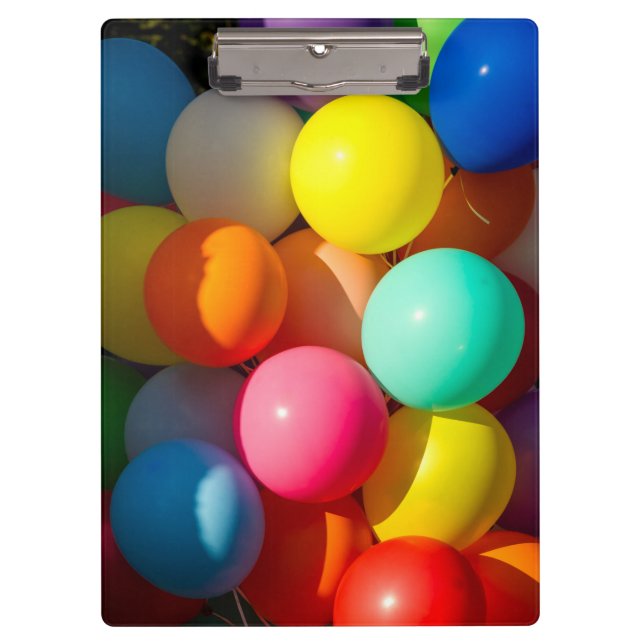 Colourful Toy Balloons Clipboard (Front)