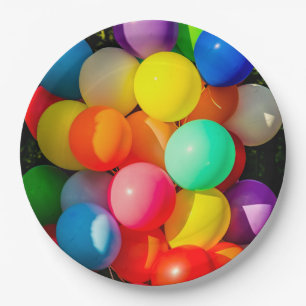 Colourful Toy Balloons Paper Plate