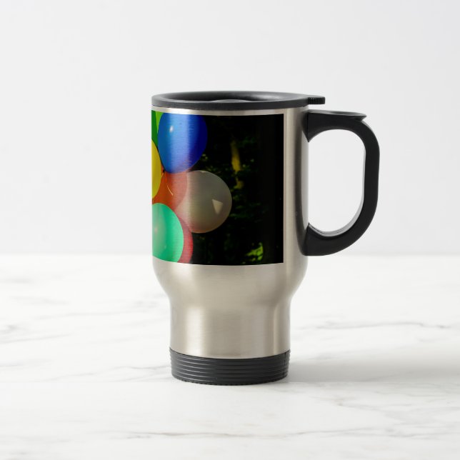Colourful Toy Balloons Travel Mug (Right)