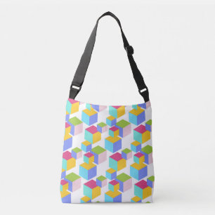 Colourful Toy Blocks Art Pattern Crossbody Bag