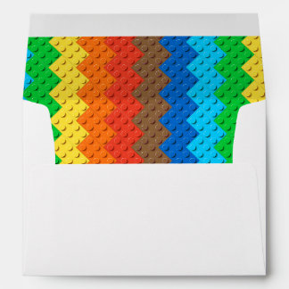 Colourful Toy Bricks Blocks Invitation Envelope