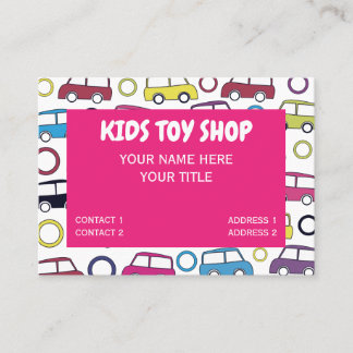 Colourful Toy Cars Kids Toy Shop Business Card