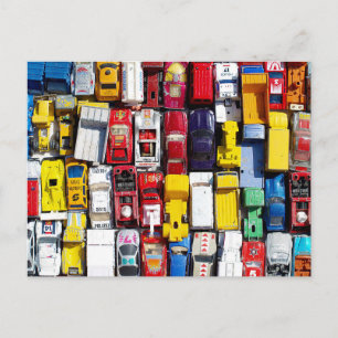 Colourful Toy Cars Postcard