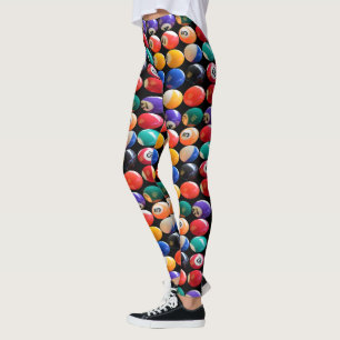 Colourful Traditional Eightball', Ladies Leggings