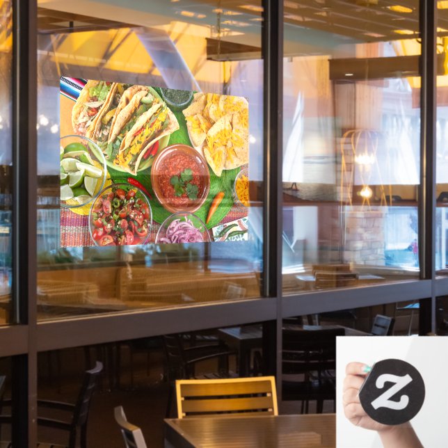 Colourful Traditional Mexican Food Dishes Picture (Restaurant Window)