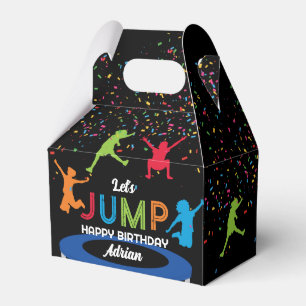Colourful Trampoline Park Jump Kids Birthday Party Favour Box