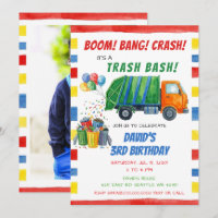 Colourful Trash Bash Garbage Truck Birthday