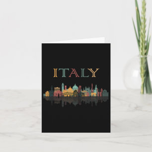Colourful Travel Around Italy Family Shirt Europea Card