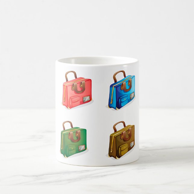 Colourful Travel Briefcase Collection Coffee Mug (Creator Uploaded)
