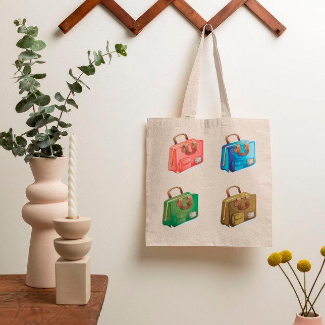 Colourful Travel Briefcase Collection Tote Bag (Creator Uploaded)