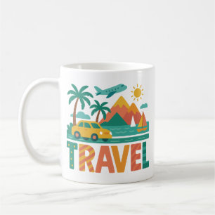 Colourful Travel Vacation Adventure Coffee Mug