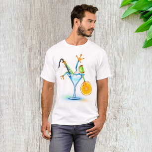 Colourful Tree Frog Cocktail Glass T-Shirt