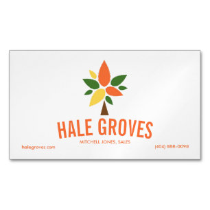Colourful Tree Logo Magnetic Business Card