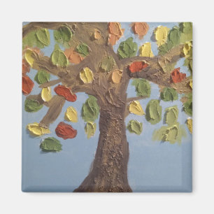 Colourful tree magnet