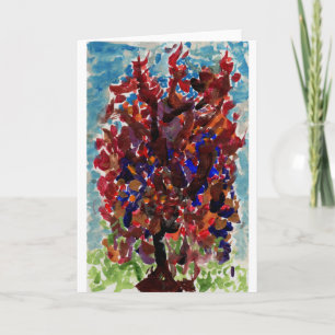 Colourful Tree note card