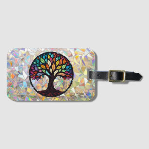 Colourful Tree of Life Design – Spiritual Boho Luggage Tag