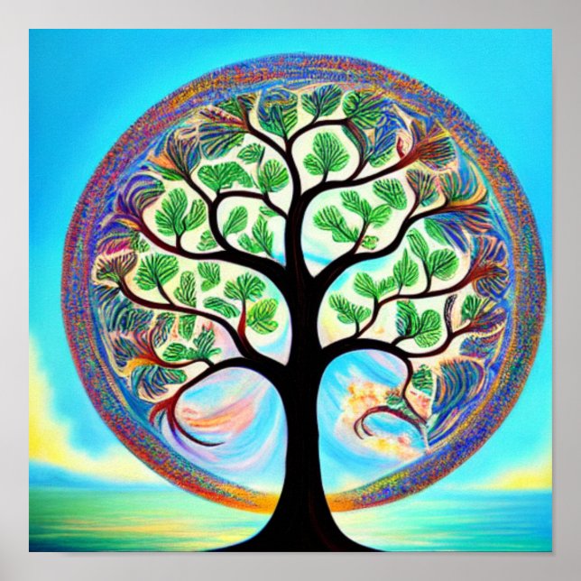 Colourful Tree of Life Poster (Front)