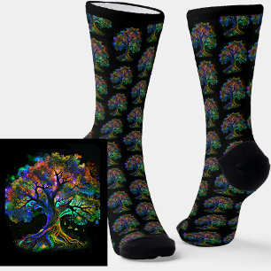 Colourful Tree Of Life Socks