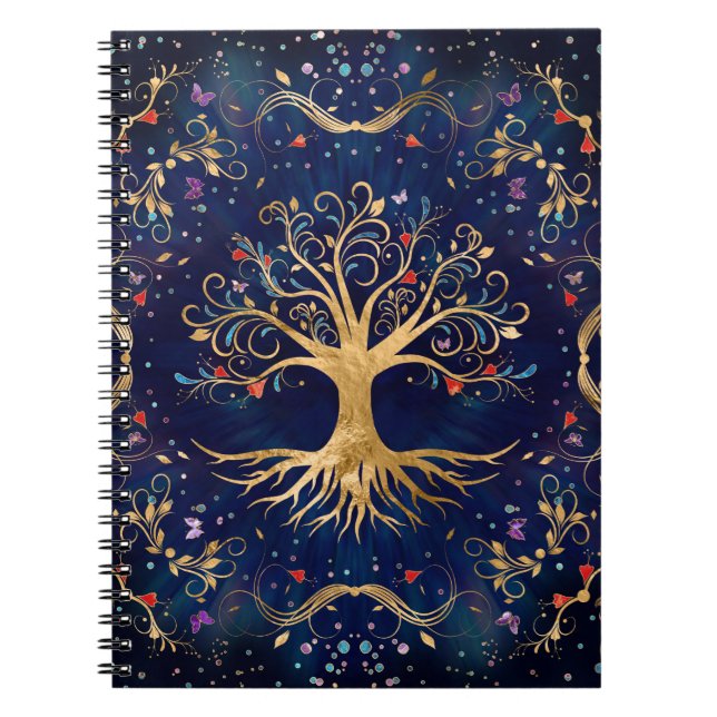 Colourful Tree of Life - Yggdrasil Notebook (Front)