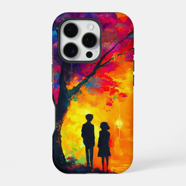 Colourful Tree of Love iPhone Case (Back)