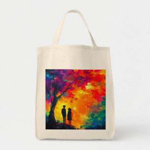 Colourful Tree of Love Tote Bag