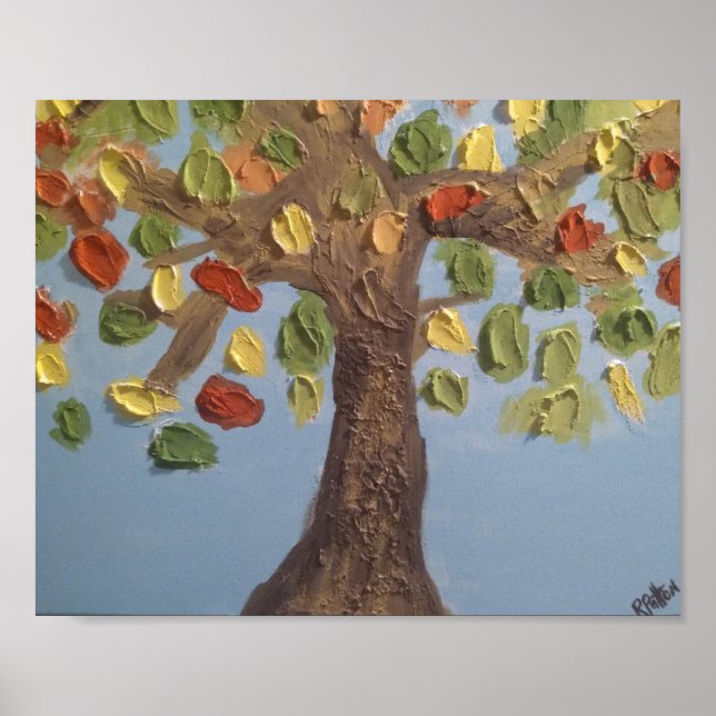 Colourful tree Poster (Front)