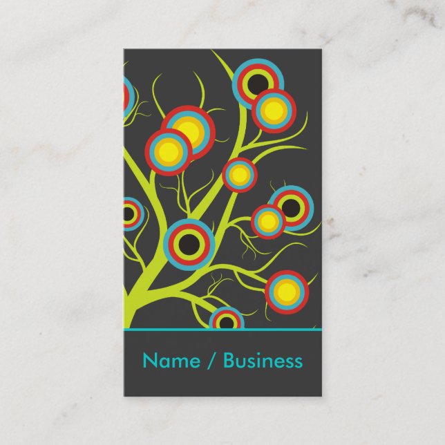 Colourful Trees  Business Cards. Card (Front)