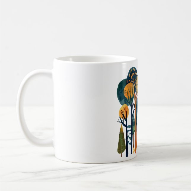 Colourful Trees - Colourful Forest Trees Mug (Left)