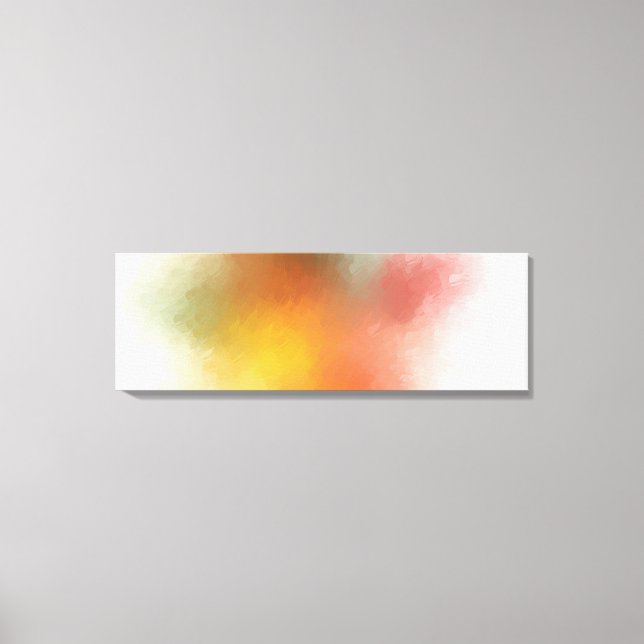 Colourful Trendy Abstract Art Modern Yellow Green Canvas Print (Front)