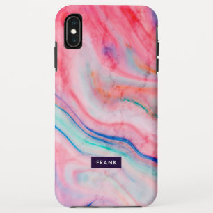 Colourful trendy faux agate stone texture Case-Mate iPhone case