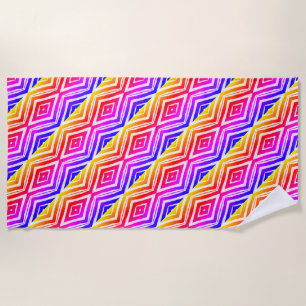  Colourful Trendy Geometric Beach Towel