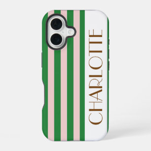 Colourful Trendy Modern Bright Colour Sylish Strip iPhone 16 Case