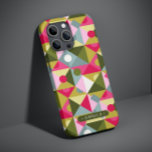 Colourful Trendy Modern Girly Pattern Custom Name Case-Mate iPhone 14 Plus Case<br><div class="desc">Colourful Trendy Modern Girly Pattern Personalised Name Smartphone iPhone Case features a colourful geometric pattern in shades of pink,  green and blue with your personalised name in modern elegant script typography. Perfect for birthday,  Christmas,  Mother's Day,  sister,  best friend and more. Designed by © Evco Studio www.zazzle.com/store/evcostudio</div>