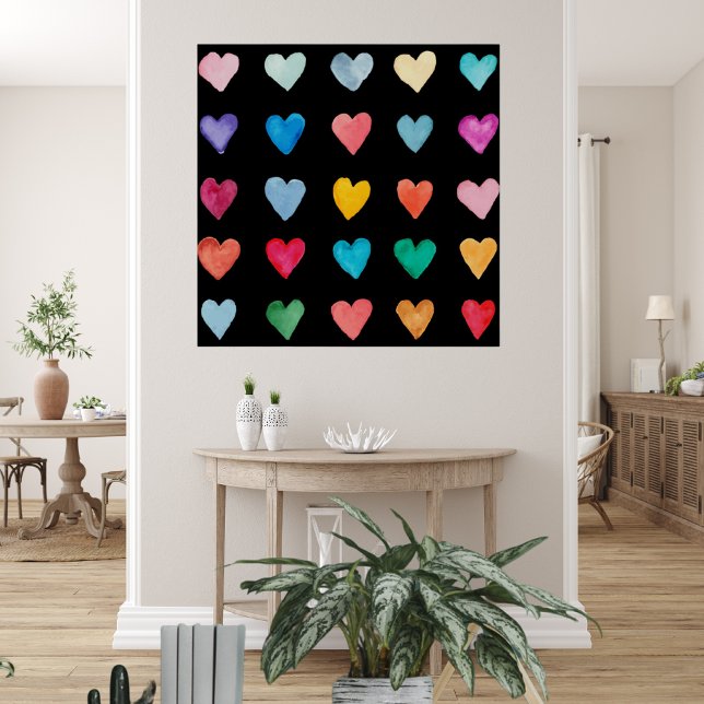 Colourful Trendy Modern Minimalist Heart Poster (Creator Uploaded)