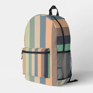 Colourful Trendy Stripes Printed Backpack