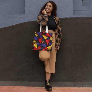 Colourful trendy tote bag