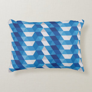 Colourful Triangle Geometric Pattern Decorative Cushion