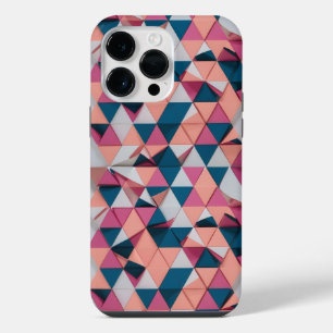 Colourful Triangle Pattern – Modern Retro iPhone 14 Pro Max Case